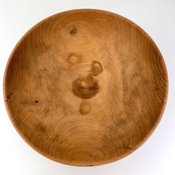 Vintage Handmade Wooden Bowl By John Shippey Made from Magnolia Wood - Picture 3 of 7